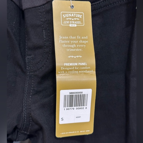 Signature by Levi Strauss & Co. Maternity Skinny Jeans. Women’s Size S. Black - Picture 4 of 4